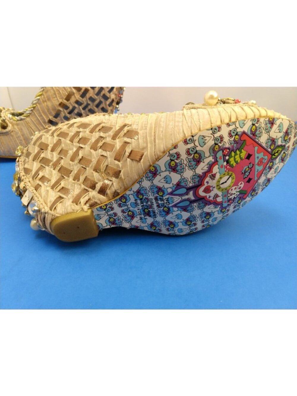 Women's Irregular Choice Sparkly Sequin Heels Size 10 Disco Pants - Picture 8 of 12
